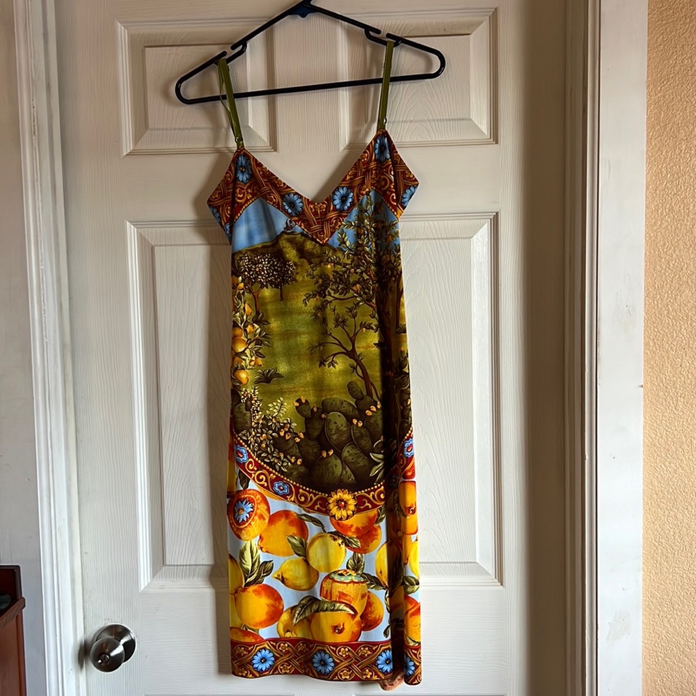 RARE vintage Dolce and Gabbana lemon print dress
